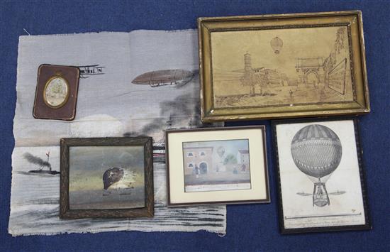 A collection of balloon and airship ephemera,